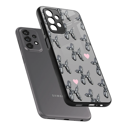 Metallic Pup sleek samsung galaxy a23 cover with tempered glass back and TPU edges
