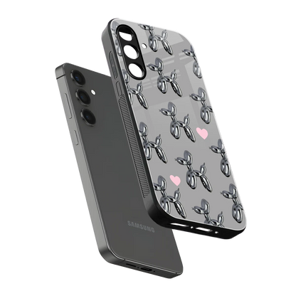 Metallic Pup sleek samsung galaxy a55 5g cover with tempered glass back and TPU edges