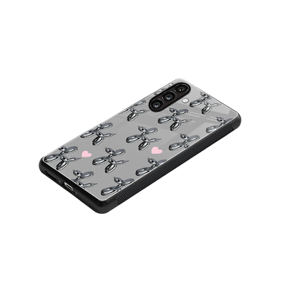 Metallic Pup stylish phone case for samsung galaxy a55 5g | glossy glass and slim fit