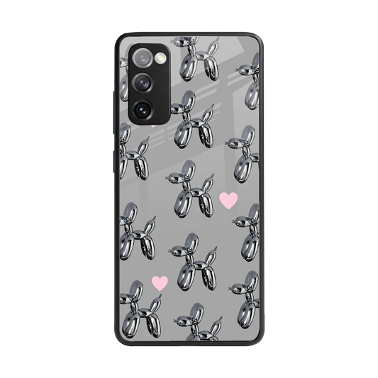 Metallic Pup back phone cover | glass case for samsung galaxy s20 fe