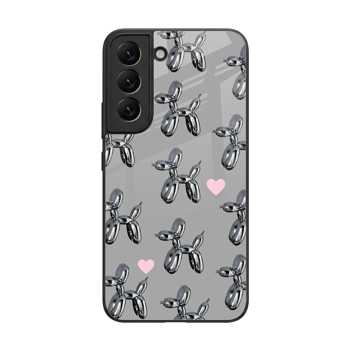 Metallic Pup back phone cover | glass case for samsung galaxy s22