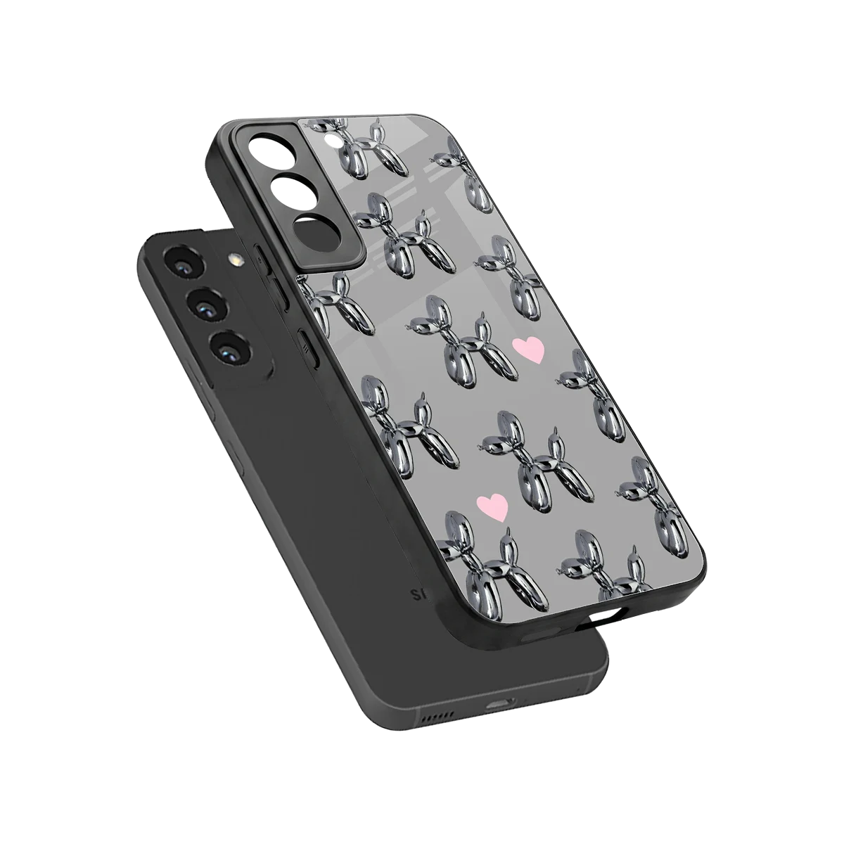 Metallic Pup sleek samsung galaxy s22 cover with tempered glass back and TPU edges