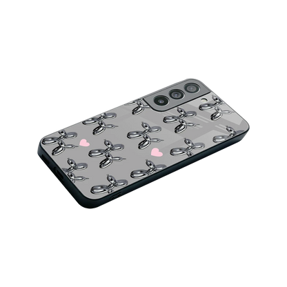 Metallic Pup stylish phone case for samsung galaxy s22 | glossy glass and slim fit