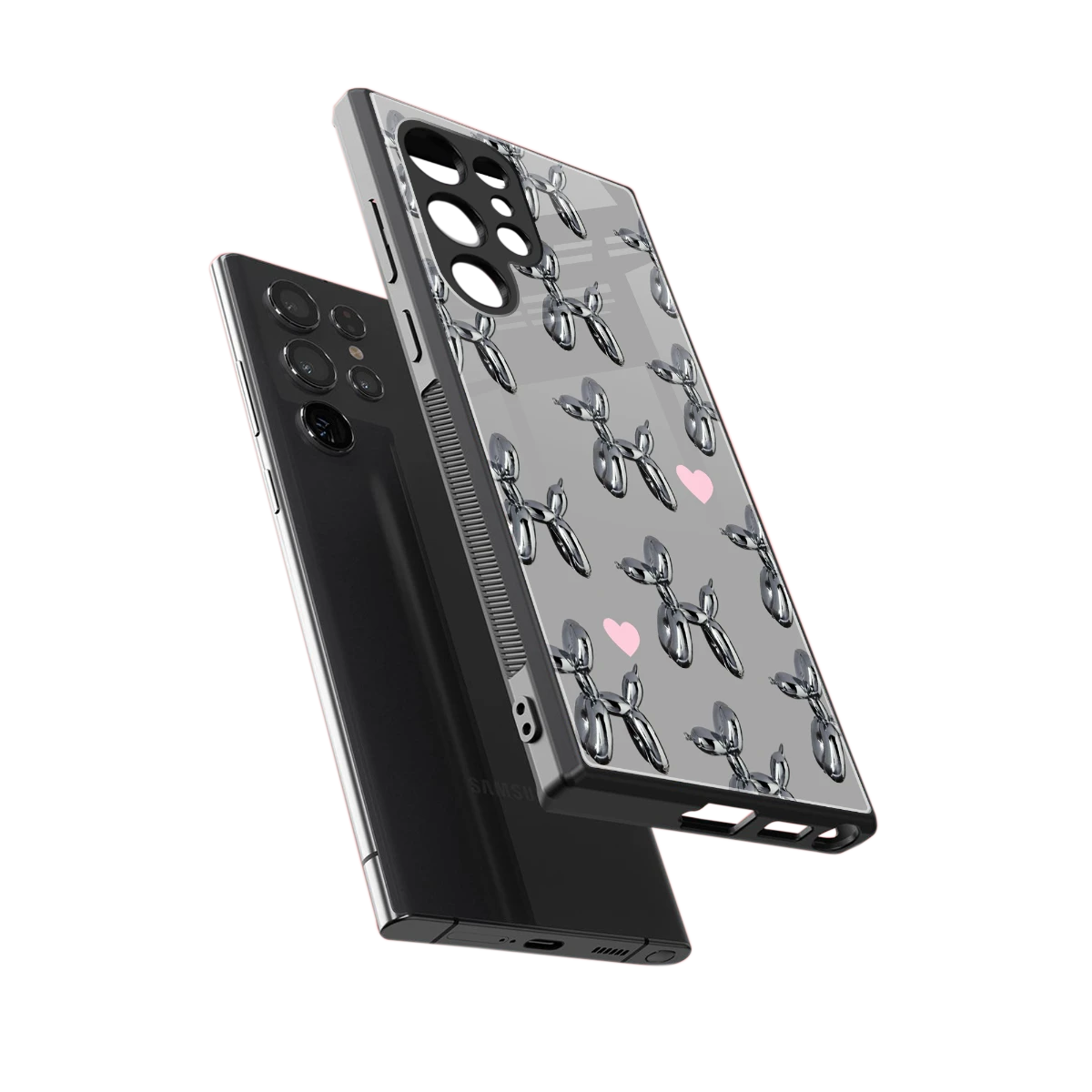Metallic Pup sleek samsung galaxy s24 ultra cover with tempered glass back and TPU edges