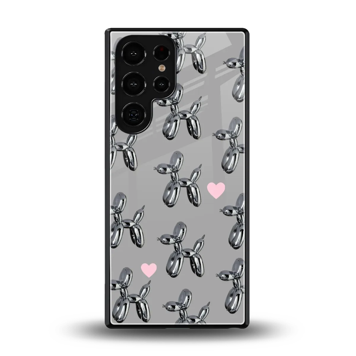 Metallic Pup back phone cover | glass case for samsung galaxy s25 ultra