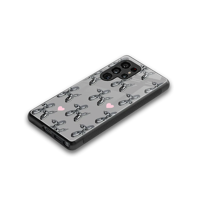Metallic Pup stylish phone case for samsung galaxy s25 ultra | glossy glass and slim fit