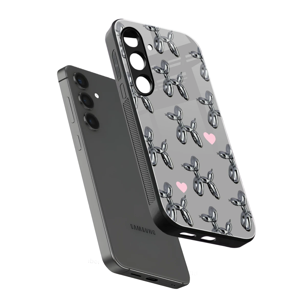 Metallic Pup sleek samsung galaxy s25 cover with tempered glass back and TPU edges