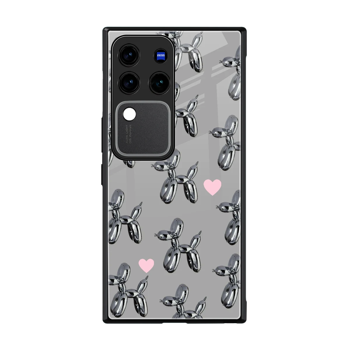 Metallic Pup back phone cover | glass case forvivo v30 pro