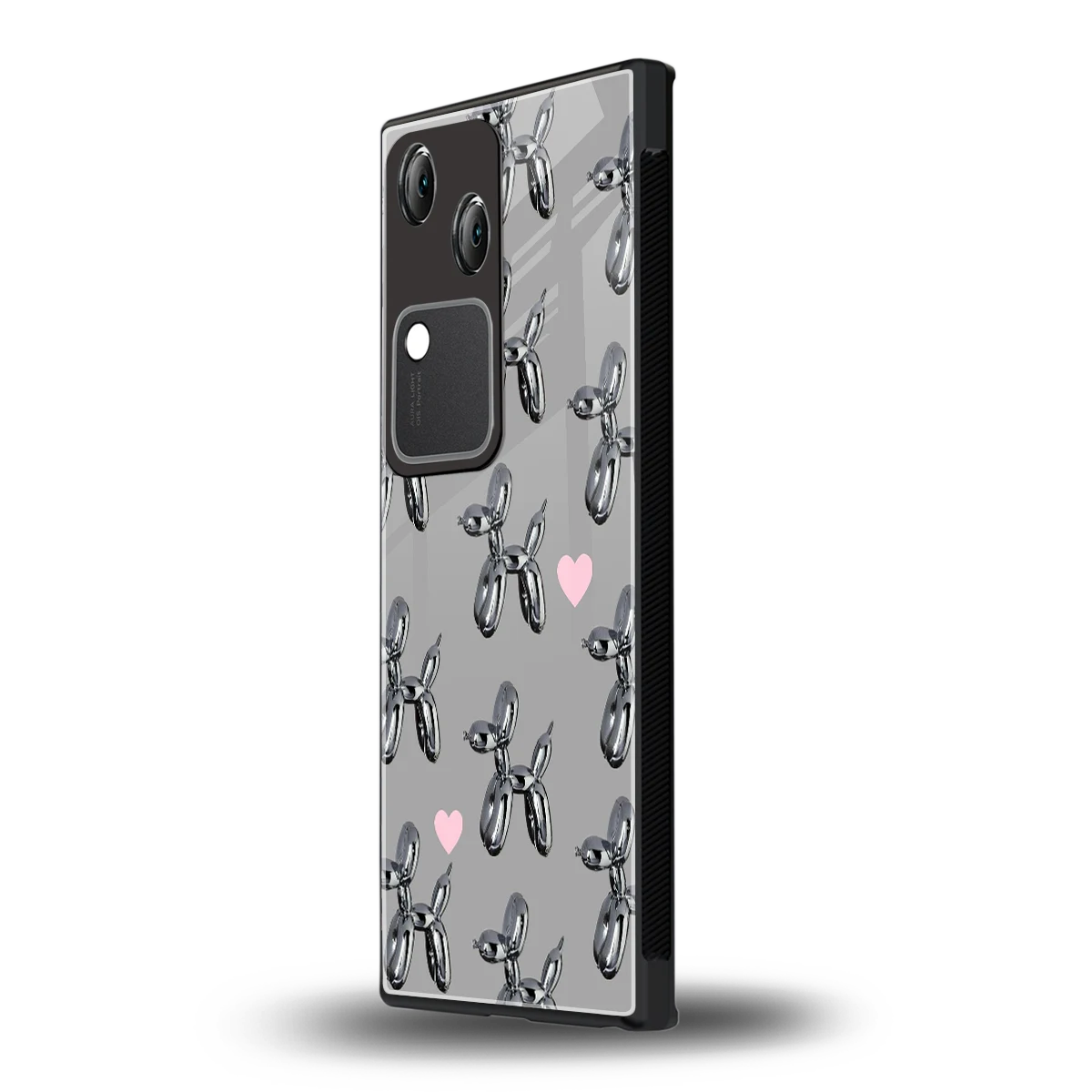 Metallic Pup vivo v30 mobile cover | shockproof glass phone case