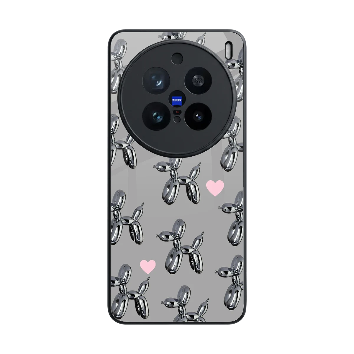 Metallic Pup back phone cover | glass case for vivo x200 pro