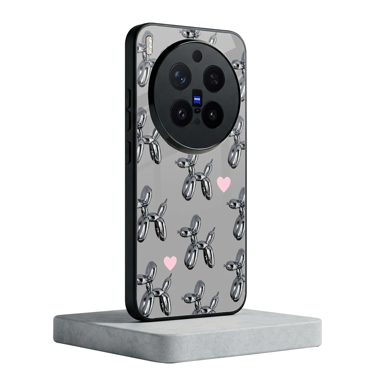 Metallic Pup vivo x300 pro mobile cover | shockproof glass phone case