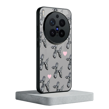Metallic Pup vivo x300 pro mobile cover | shockproof glass phone case