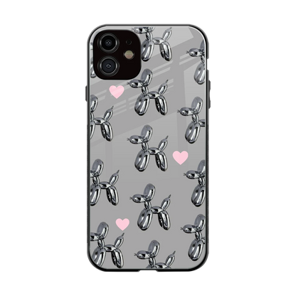 Metallic Pup back phone cover | glass case for iphone 12