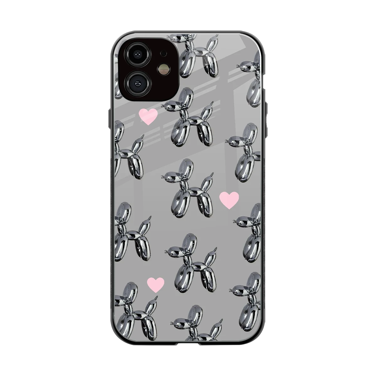 Metallic Pup back phone cover | glass case for iphone 11