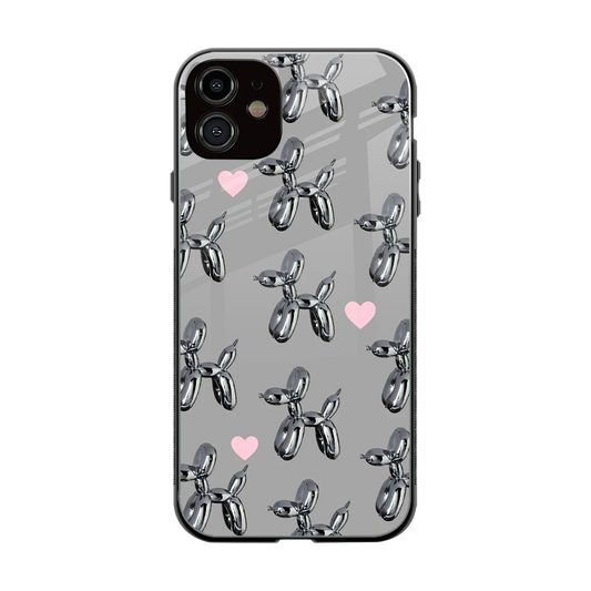 Metallic Pup back phone cover | glass case for iphone 11