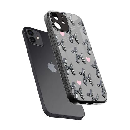 Metallic Pup sleek iphone 12 cover with tempered glass back and TPU edges