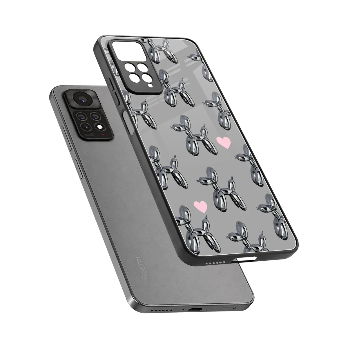 Metallic Pup sleek redmi note 11 pro cover with tempered glass back and TPU edges