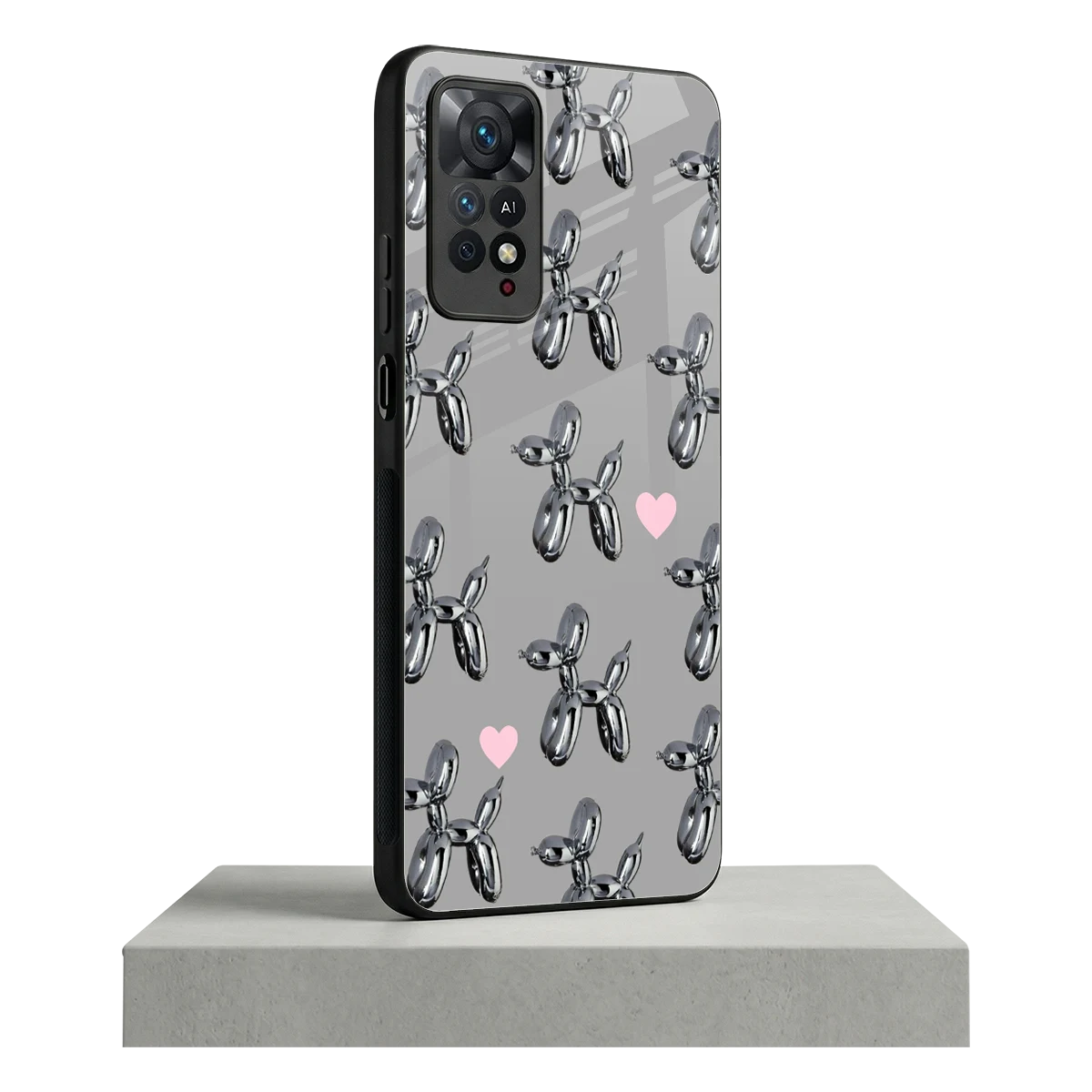Metallic Pup redmi note 11 pro mobile cover | shockproof glass phone case