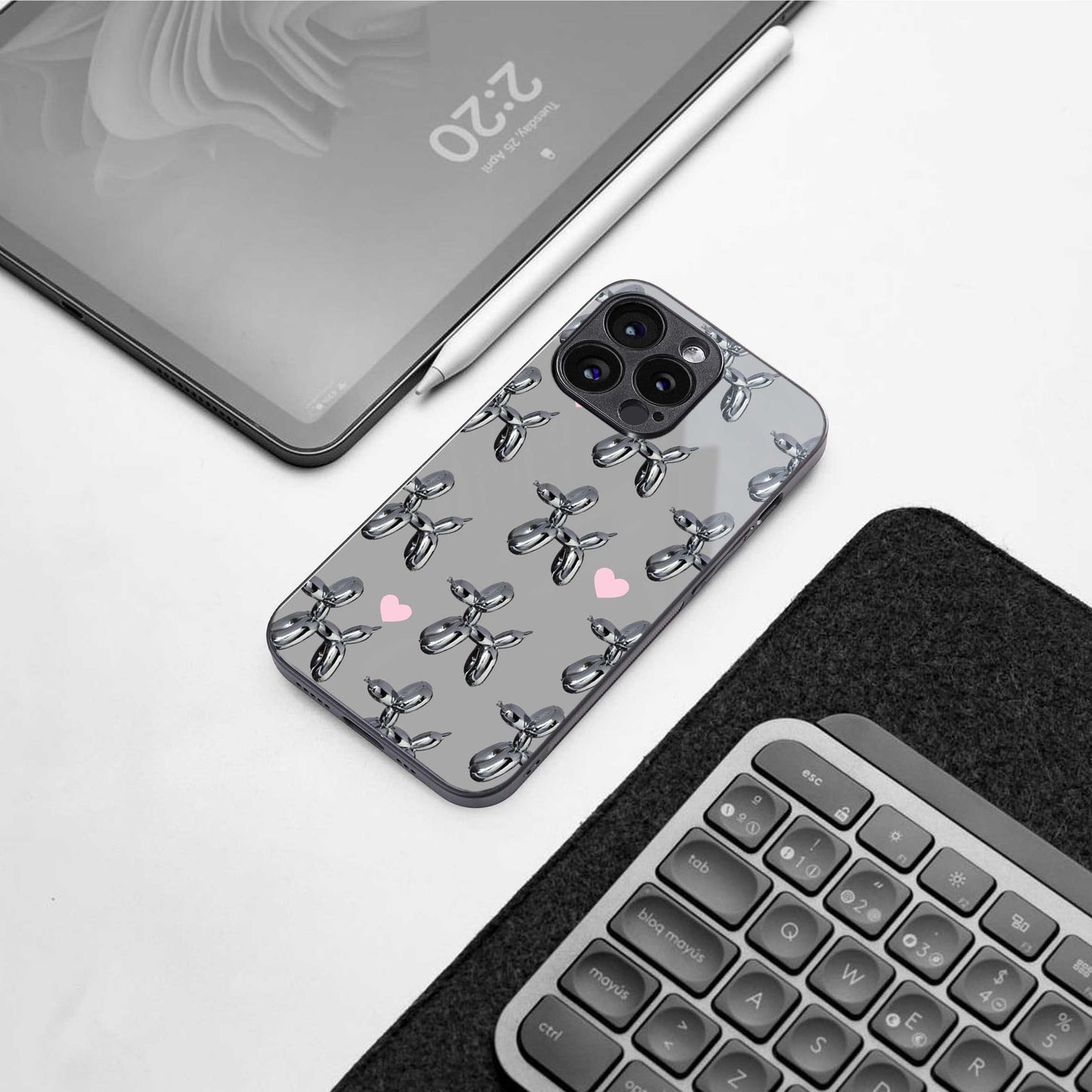 Metallic Pup Phone Case for Iphone 16 | Glass Case