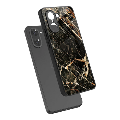 Midnight Gold sleek oneplus nord ce5 5g cover with tempered glass back and TPU edges