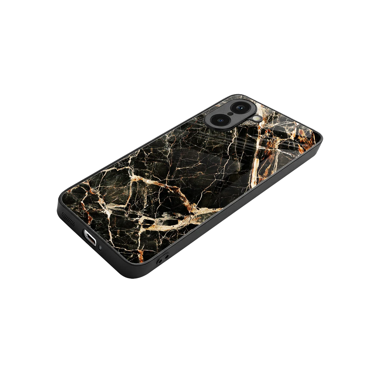 Midnight Gold stylish phone case for oneplus nord ce5 5g | glossy glass and slim fit