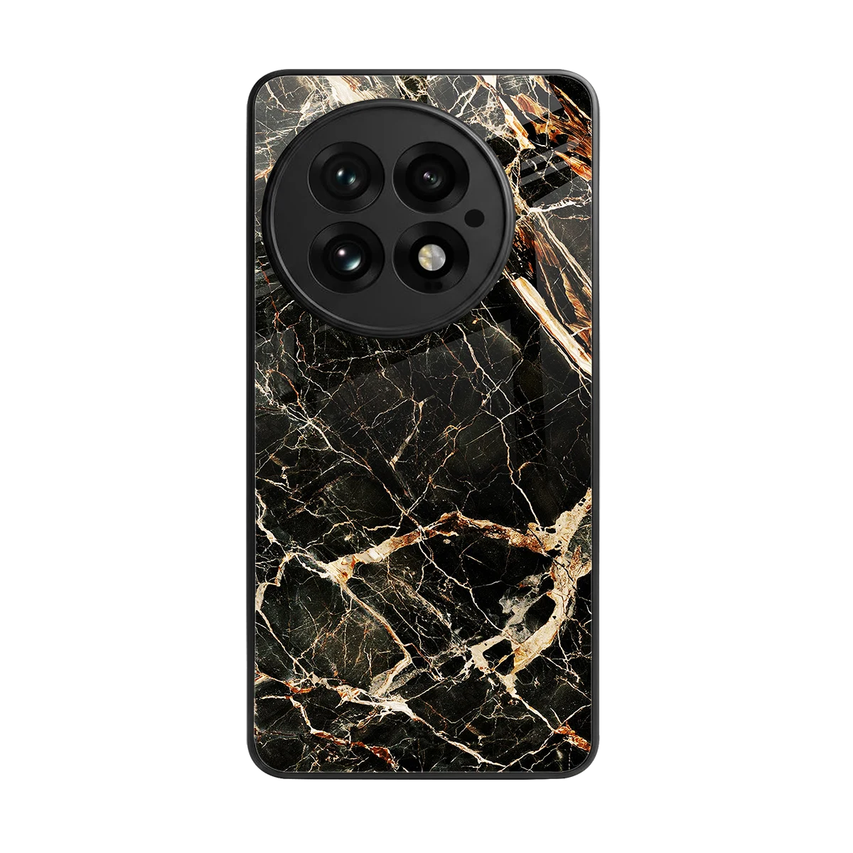 Midnight Gold back phone cover | glass case for oneplus 13