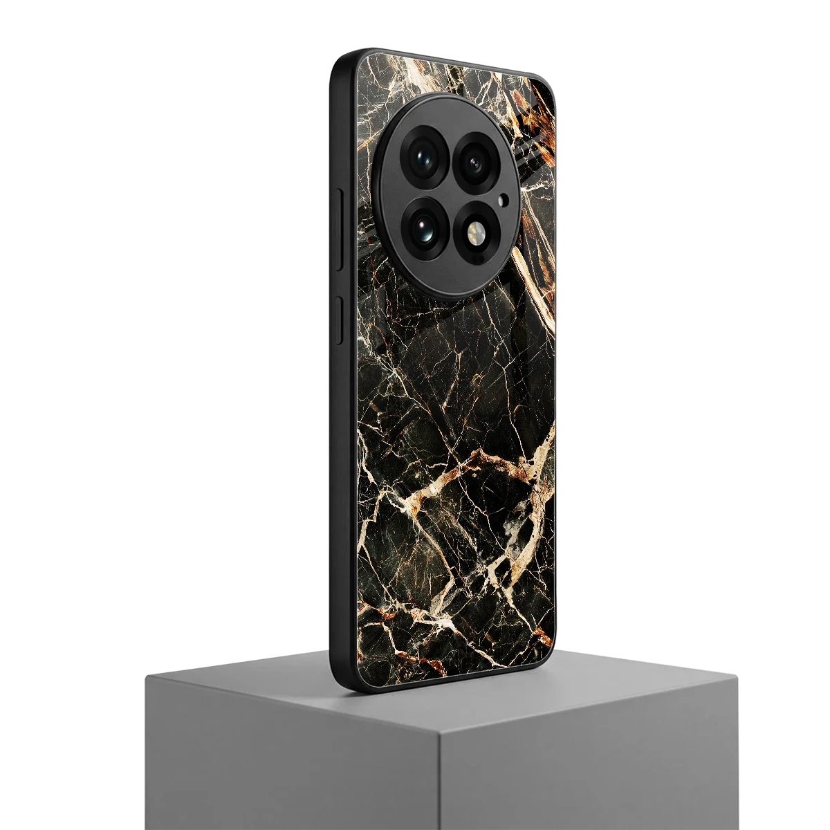 Midnight Gold oneplus 13 mobile cover | shockproof glass phone case