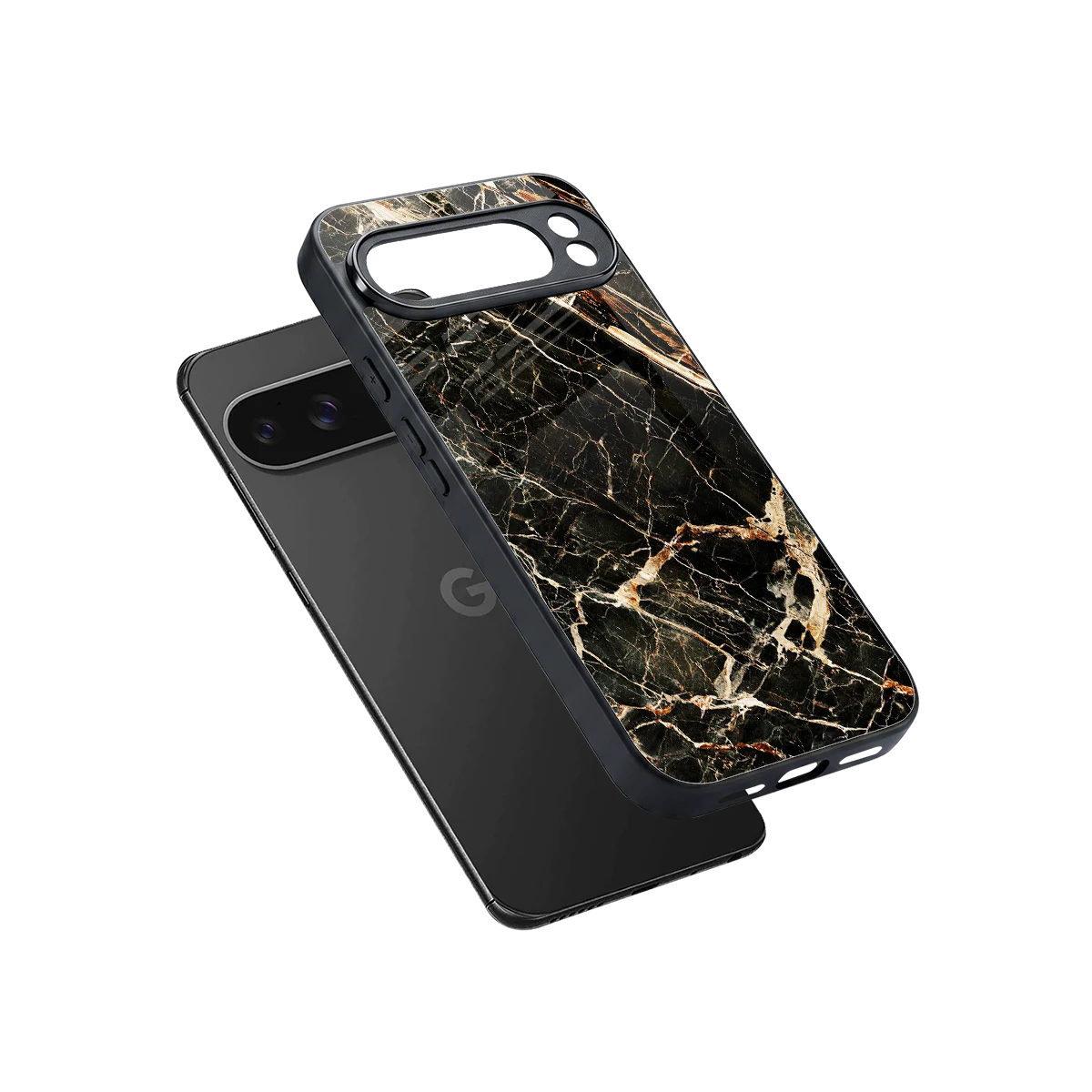Midnight Gold sleek google pixel 10 pro xl cover with tempered glass back and TPU edges