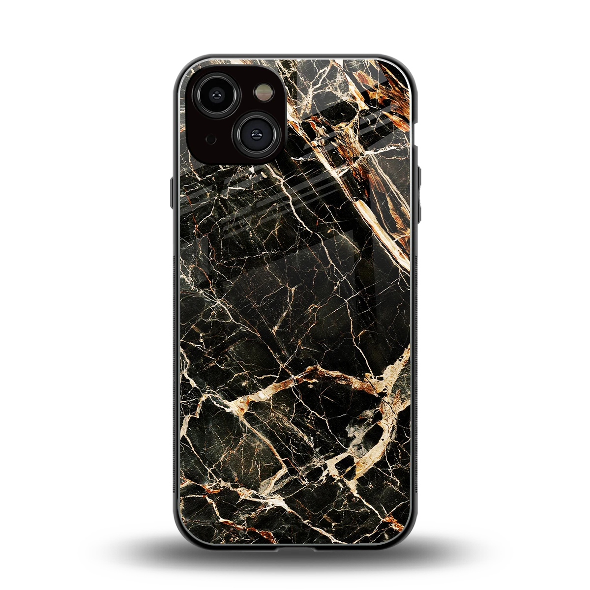 Midnight Gold back phone cover | glass case for iphone 13