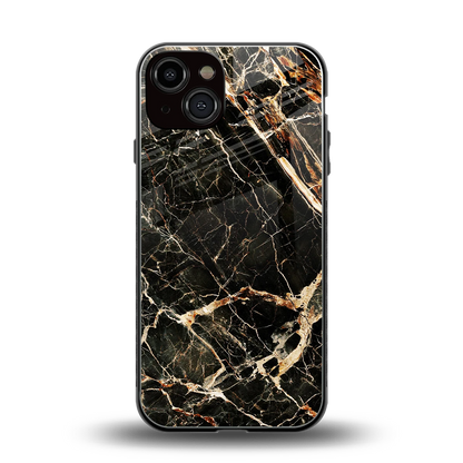 Midnight Gold back phone cover | glass case for iphone 13
