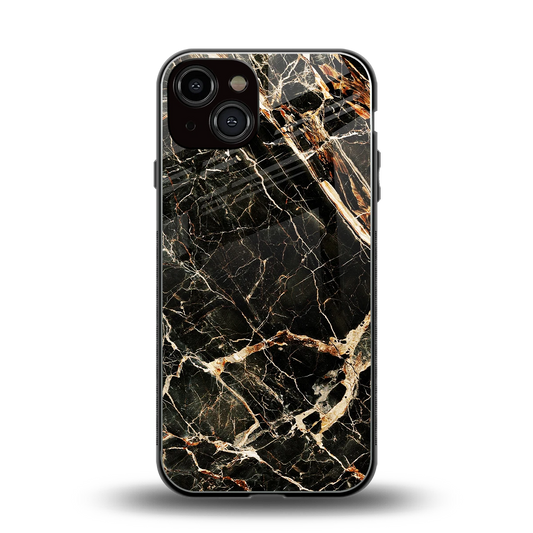 Midnight Gold back phone cover | glass case for iphone 13