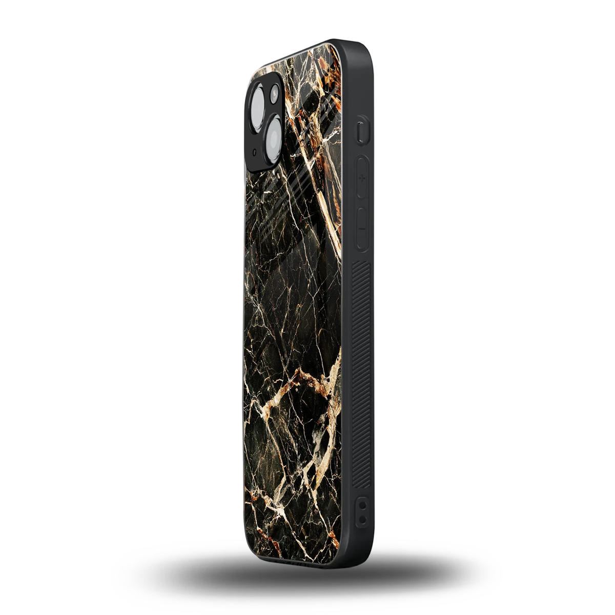 Midnight Gold iphone 14 plus mobile cover | shockproof glass phone case