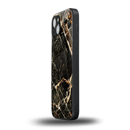 Midnight Gold iphone 14 plus mobile cover | shockproof glass phone case