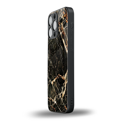 Midnight Gold iphone 15 pro max mobile cover | shockproof glass phone case