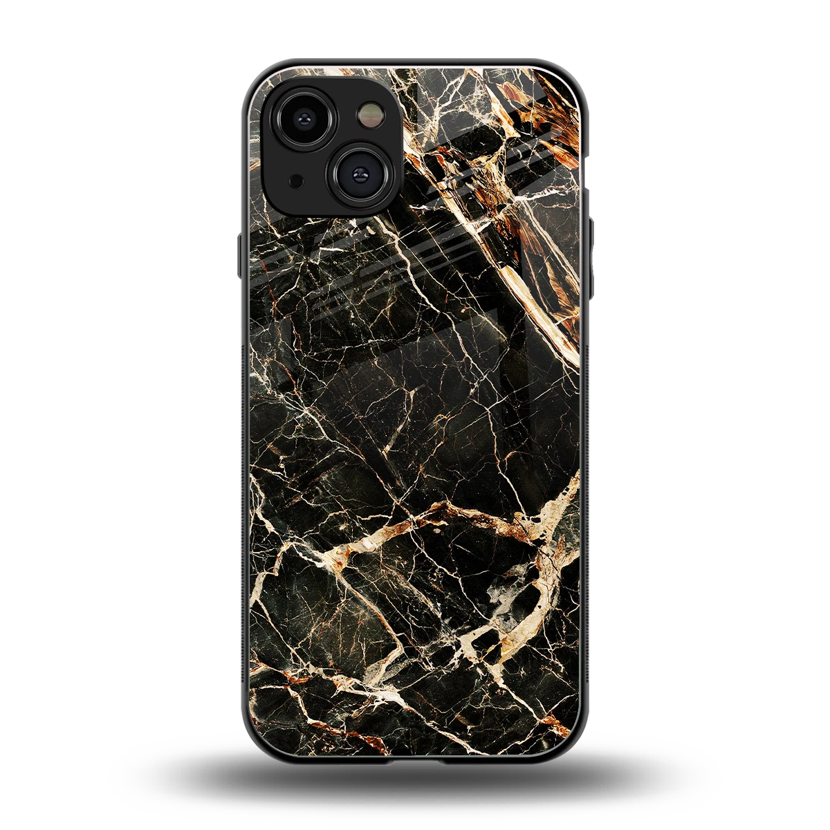 Midnight Gold back phone cover | glass case for iphone 15