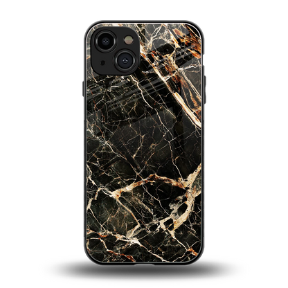 Midnight Gold back phone cover | glass case for iphone 15