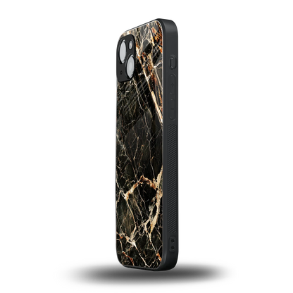 Midnight Gold iphone 15 mobile cover | shockproof glass phone case