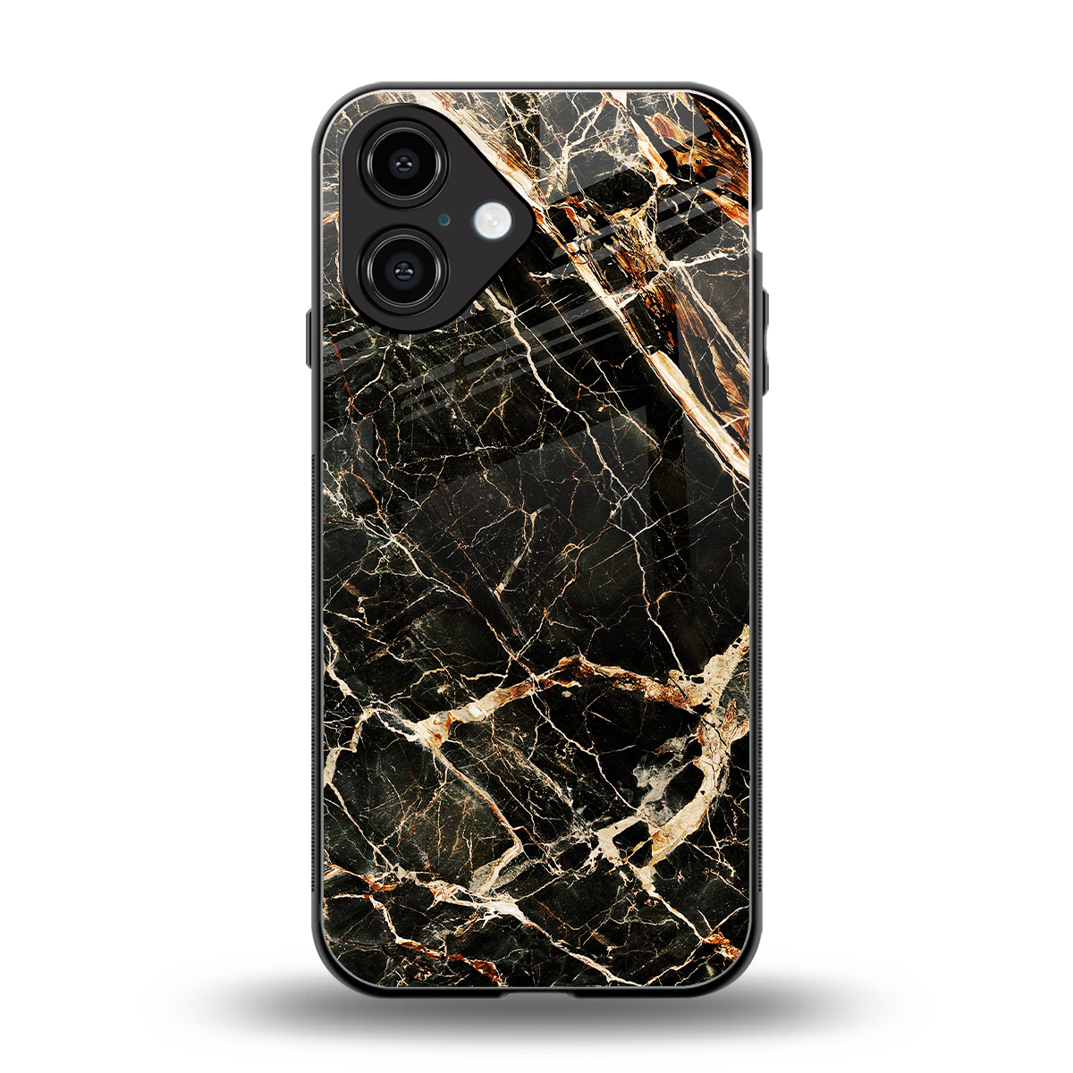 Midnight Gold Phone Case for Iphone 16 | Glass Case