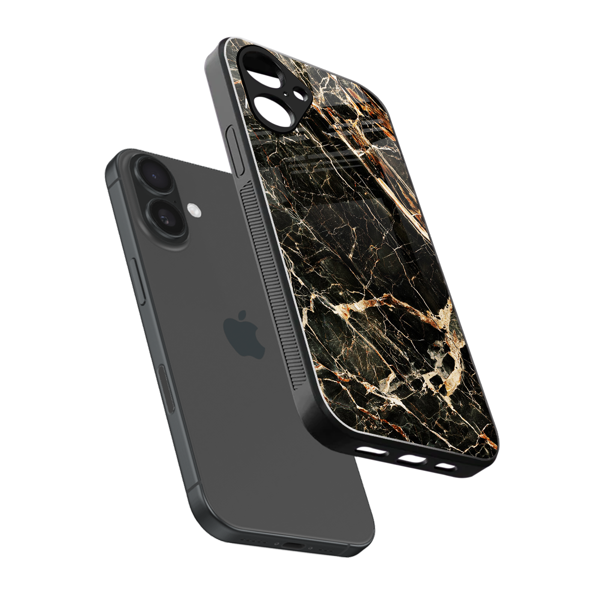 Midnight Gold Phone Case for Iphone 16 | Glass Case