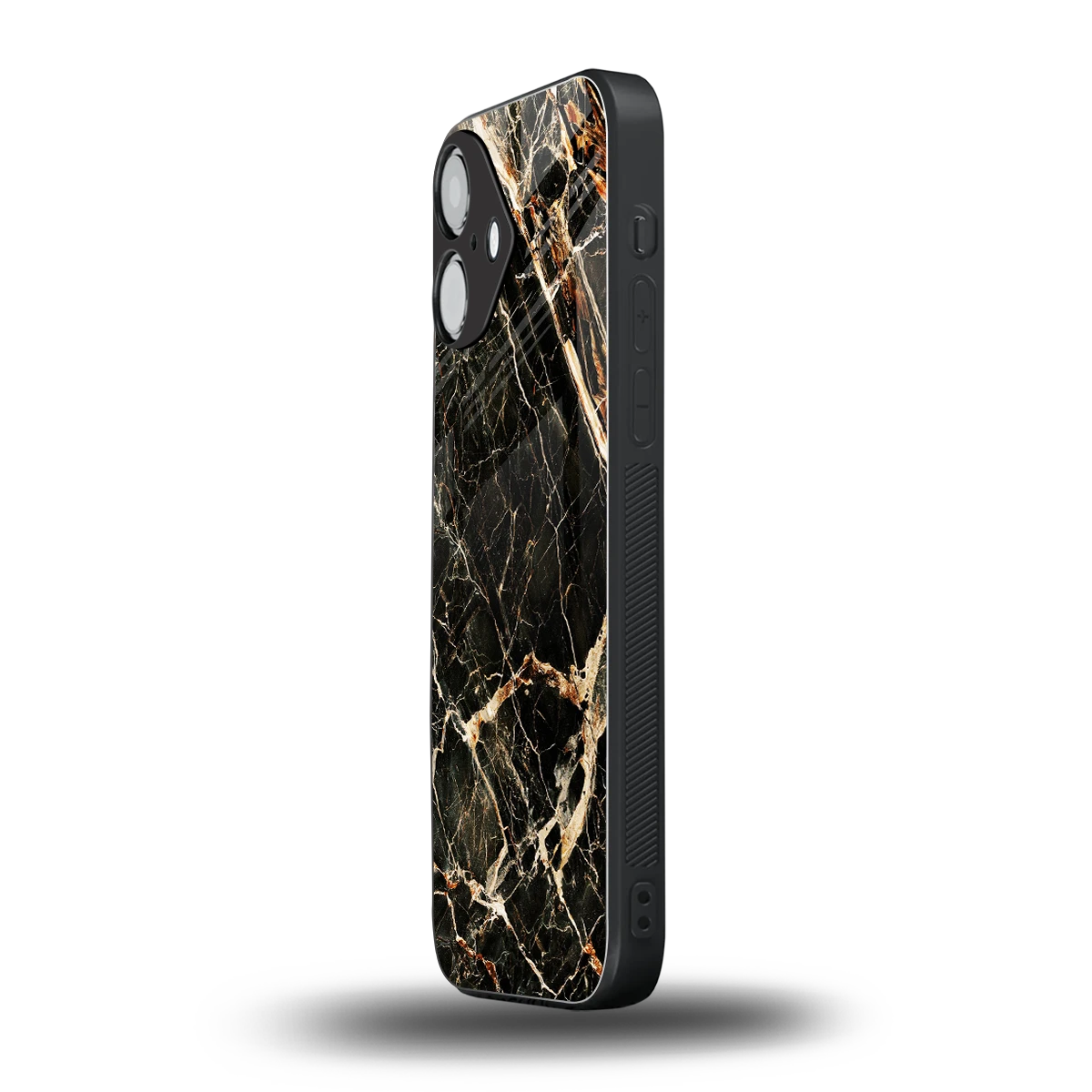 Midnight Gold iPhone 16 mobile cover | shockproof glass phone case