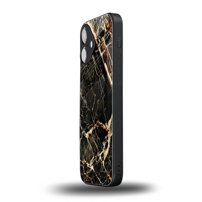 Midnight Gold iPhone 16 mobile cover | shockproof glass phone case