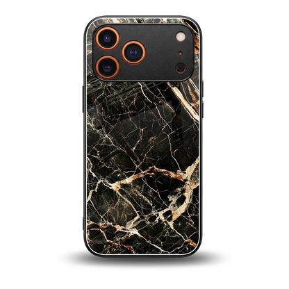 Midnight Gold back phone cover | glass case for iphone 17 pro