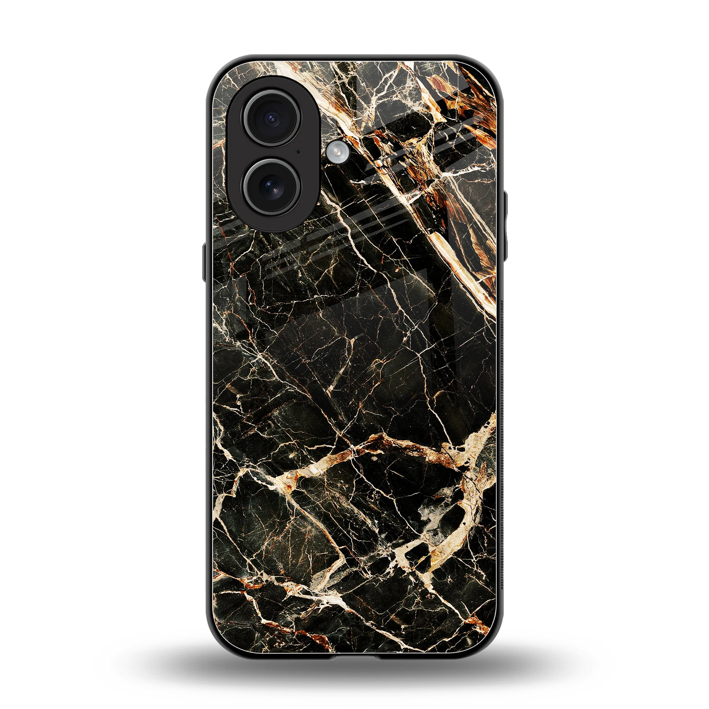 Midnight Gold back phone cover | glass case for iphone 17