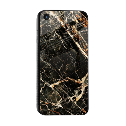 Midnight Gold sleek iphone 7 cover with tempered glass back and TPU edges