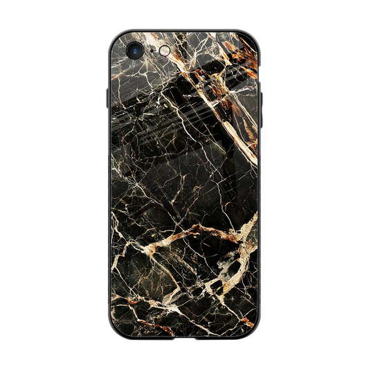 Midnight Gold back phone cover | glass case for iphone 7