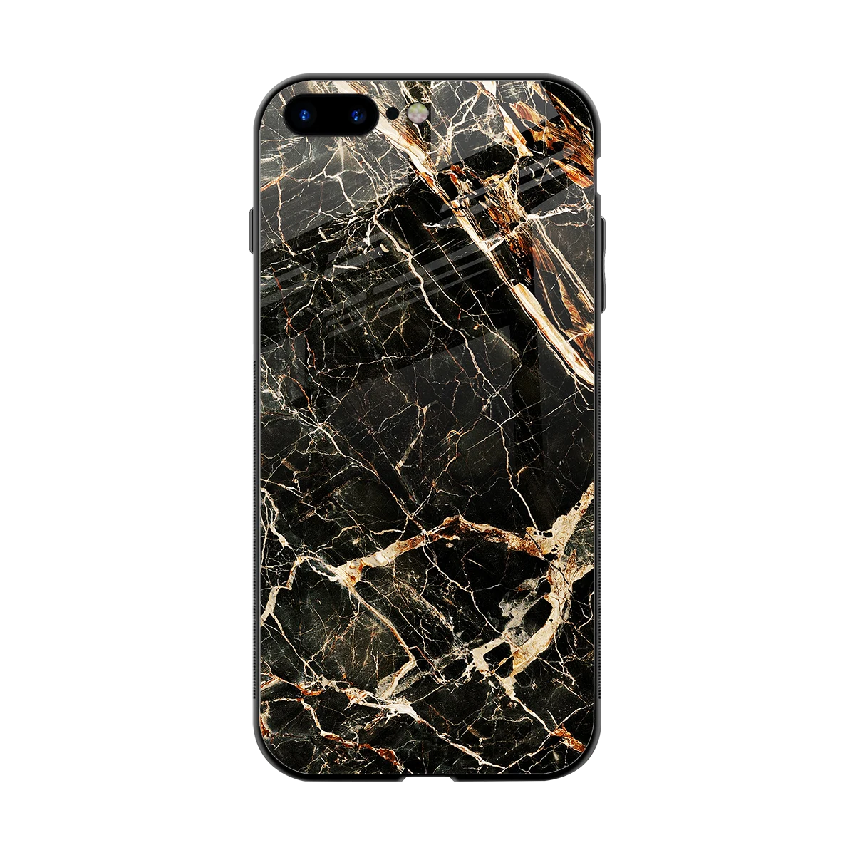 Midnight Gold back phone cover | glass case for iphone 8 plus