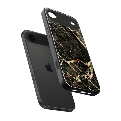 Midnight Gold sleek iphone air cover with tempered glass back and TPU edges