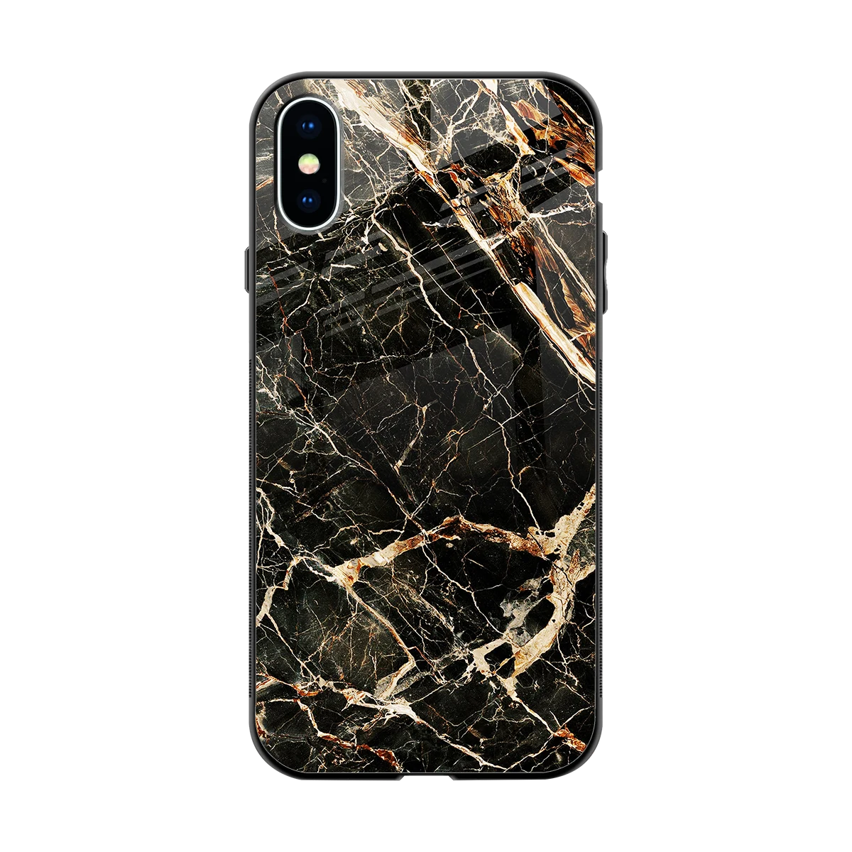 Midnight Gold back phone cover | glass case for iphone xs