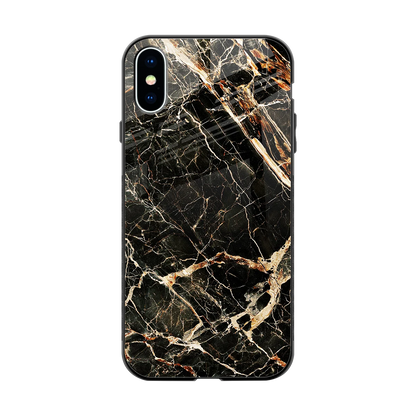 Midnight Gold back phone cover | glass case for iphone xs