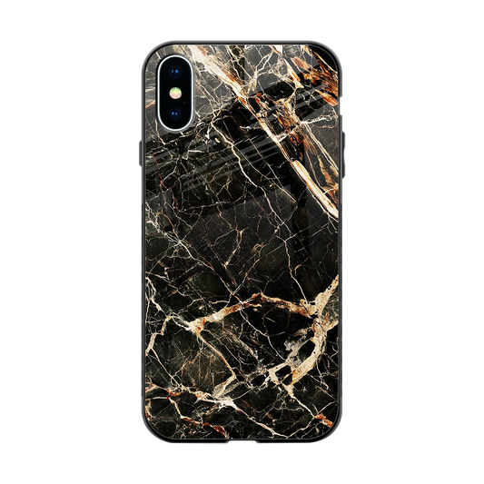 Midnight Gold back phone cover | glass case for iphone xs